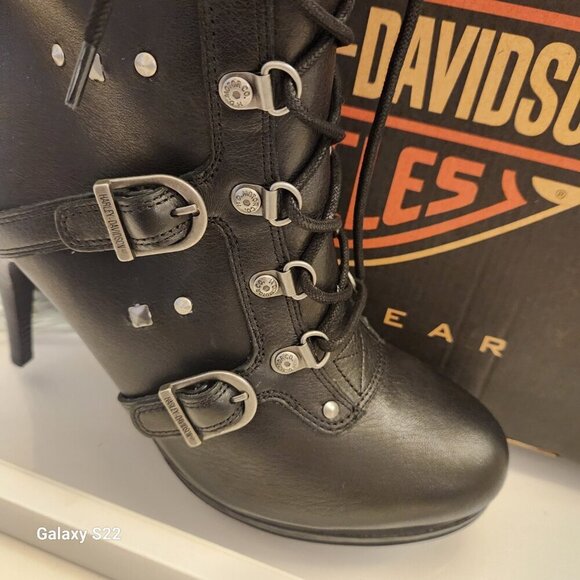 Harley-Davidson Womens Chesterton Black Boots. NIB. Size 9.5 - Picture 2 of 15